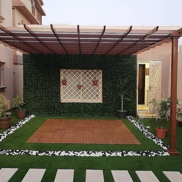 برجولات خشبية للحدائق والاسطح بالرياض