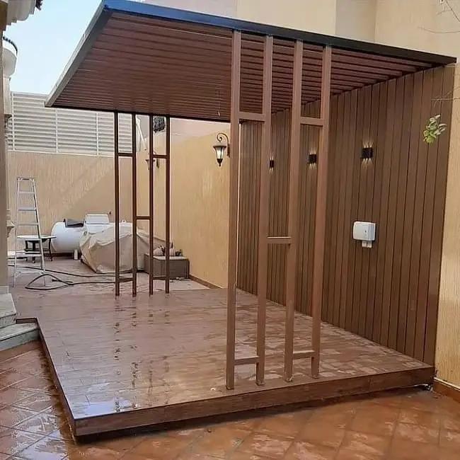 تركيب مظلات وجلسات خارجية حديثة لعام 2026حي القيروان