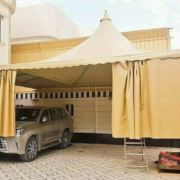 أفضل ورشه حدادةلاصلاح مظلات كراج مقوسة بتثبيت آمن بحي الملز والعليا