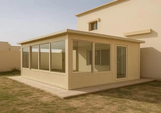 حداد متنقل لتركيب ساندوتش بنل معزول للارتدادات والملاحق في حي المروج والمعذر