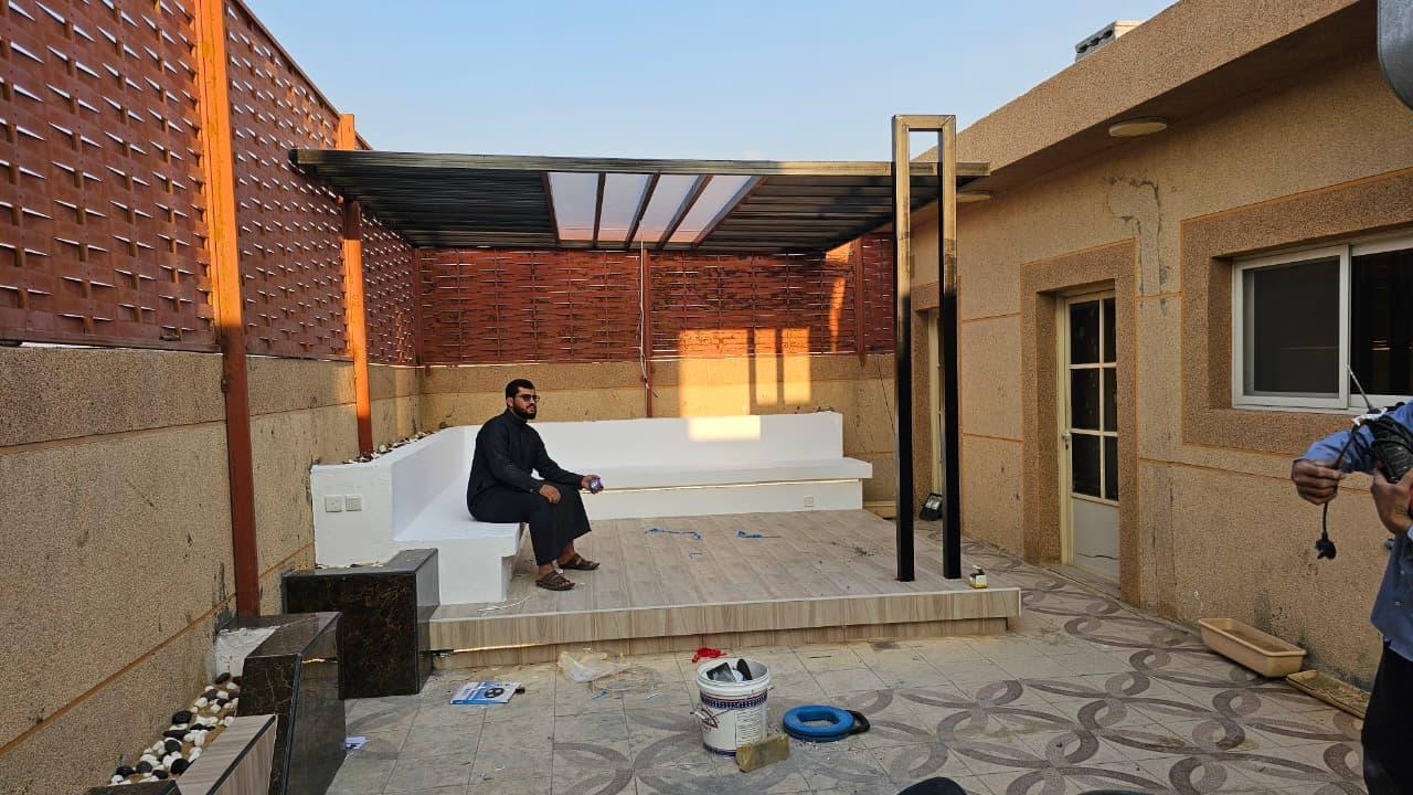 حداد تركيب مظلات حدائق منزلية في حي العقيق والعارض2026| أحدث التصاميم المودرن والصور لتركيب مظلات خارجية