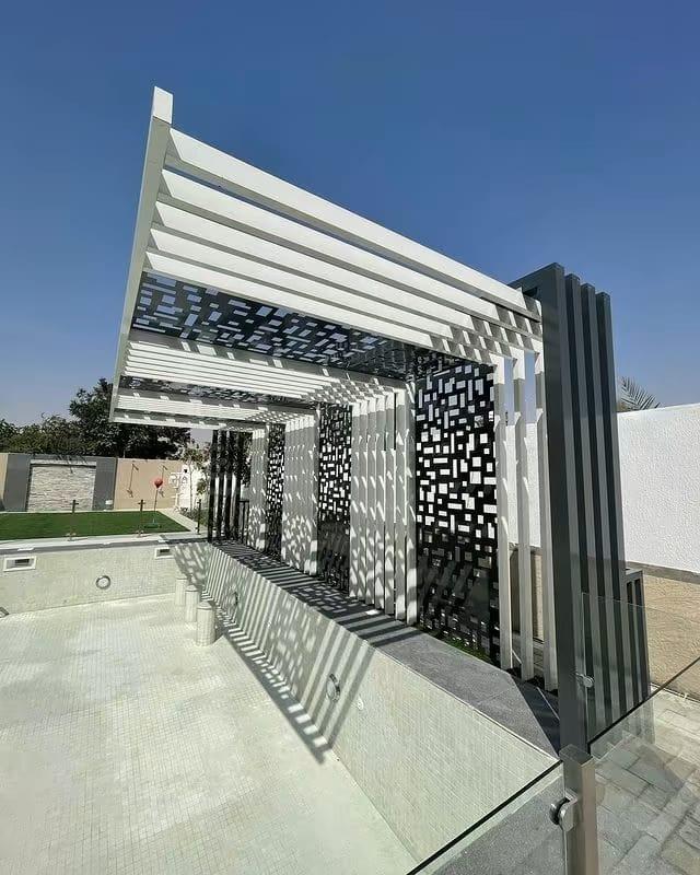 حدادتركيب برجولات حديد للأحواش حي الملقا:أفضل التصاميم العصرية لعام 2027 ومميزاتها