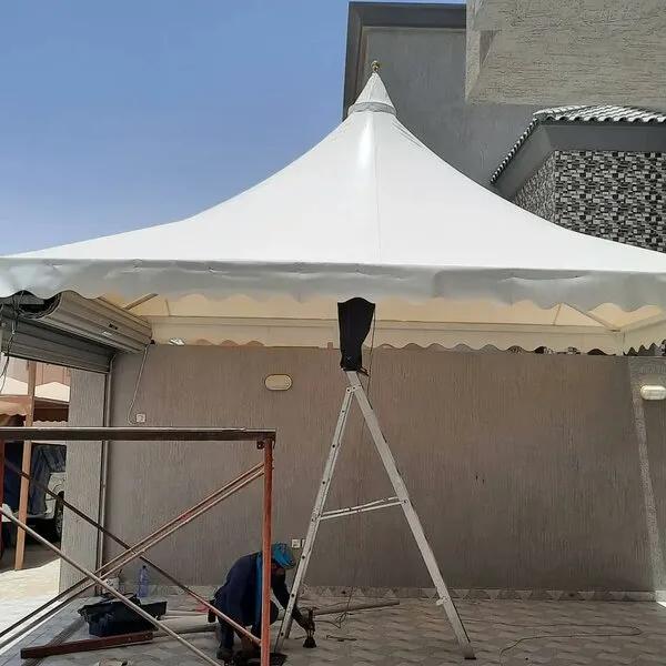 أفضل حداد لتركيب أنواع قماش مظلات خارجية ومظلات شراع حي الياسمين وحي الملقا: دليل الشراء الشامل لعام 2026