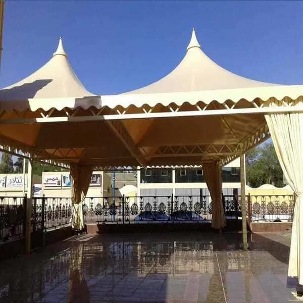 أفضل حداد لتركيب أنواع قماش مظلات خارجية ومظلات شراع حي الياسمين وحي الملقا: دليل الشراء الشامل لعام 2026